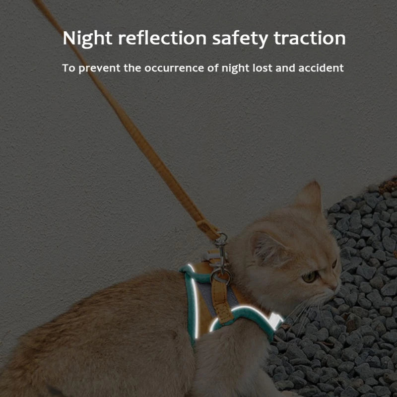 Adjustable Cat Harness With Leash